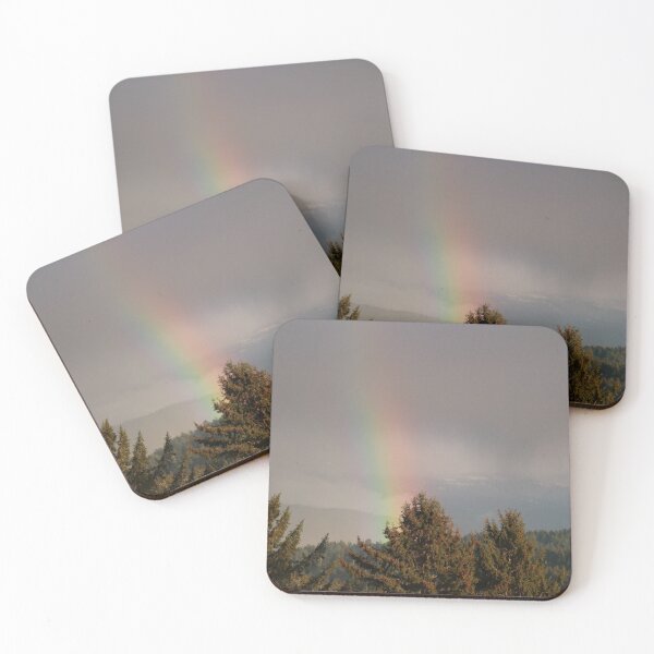 Item preview, Arco iris sobre árboles y montañas designed and sold by KsbAesthetics.