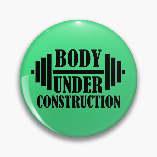 Item preview, Body Under Construction Funny Gym Quote designed and sold by DesignHouse07.