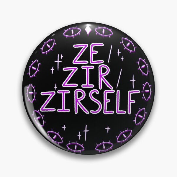 Item preview, Ze/Zir/Zirself Pronoun Pin designed and sold by starrsketcher.