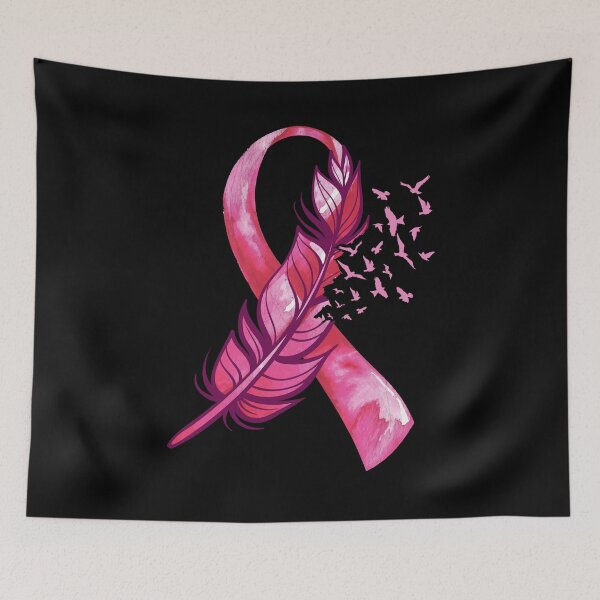 Item preview, Feather Breast Cancer Awareness Pink Ribbon designed and sold by bluebadgez.