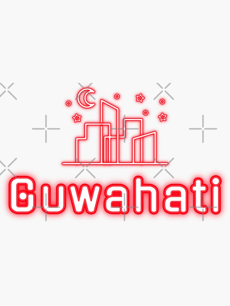 "Guwahati cities in india, indian independence day gift idea" Sticker