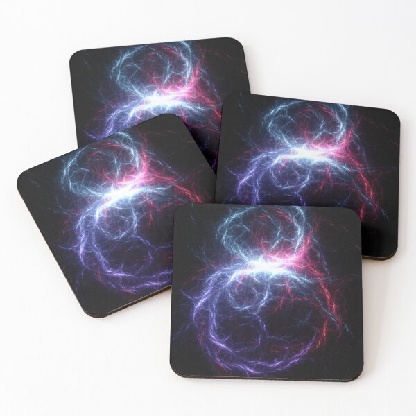Item preview, Beautiful Abstract Pattern Of Colored Smooth Lines On A Black Background designed and sold by tatkhagata.