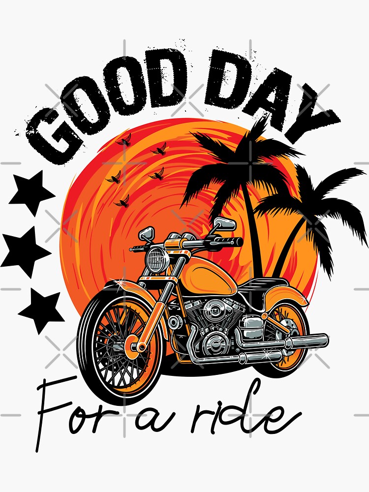 Sticker mit Motorrad Ride lustiger Spruch Design von brunsch