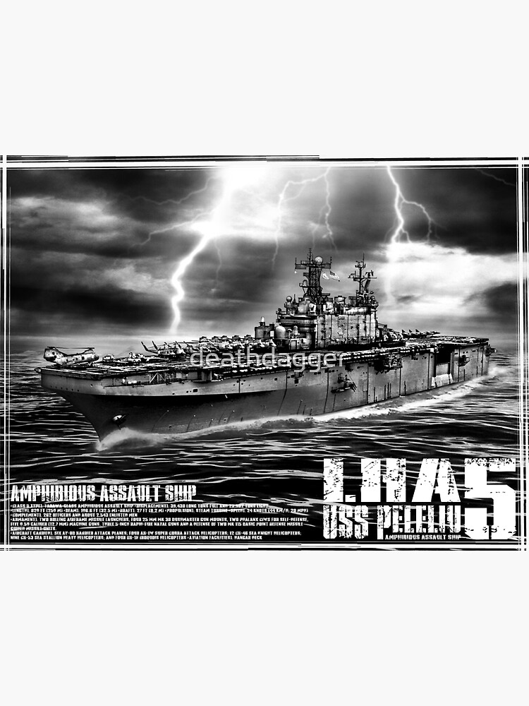 "Amphibious assault ship Peleliu" Sticker for Sale by deathdagger