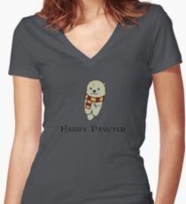 Harry Pawter Women's Fitted V-Neck T-Shirt