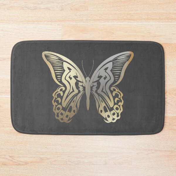 Item preview, Beautiful intricate abstract butterfly outline- for lovers of butterflies. Slate grey silver and gold - Caroline Laursen original designed and sold by Caroline Laursen.