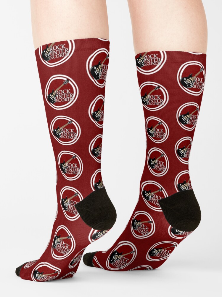 Thumbnail 4 of 5, Socks, Rock Winter Records Logo, RWR Red designed and sold by RockWinterRec.