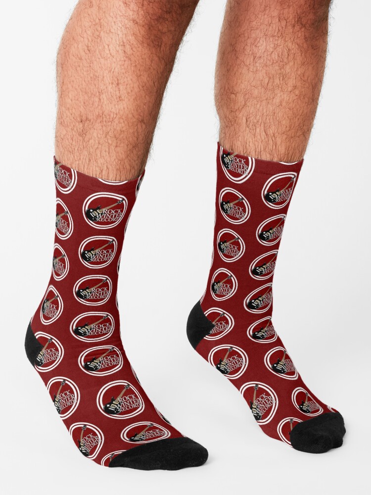 Thumbnail 3 of 5, Socks, Rock Winter Records Logo, RWR Red designed and sold by RockWinterRec.