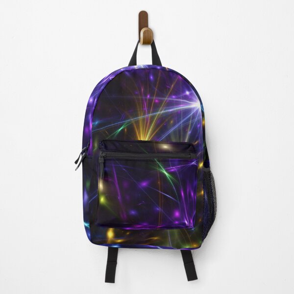 Item preview, Beautiful Abstract Pattern Of Colored Smooth Lines On A Black Background designed and sold by tatkhagata.