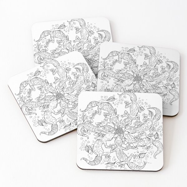 Item preview, Fresh Geckos - Line art designed and sold by ErrantFlame.