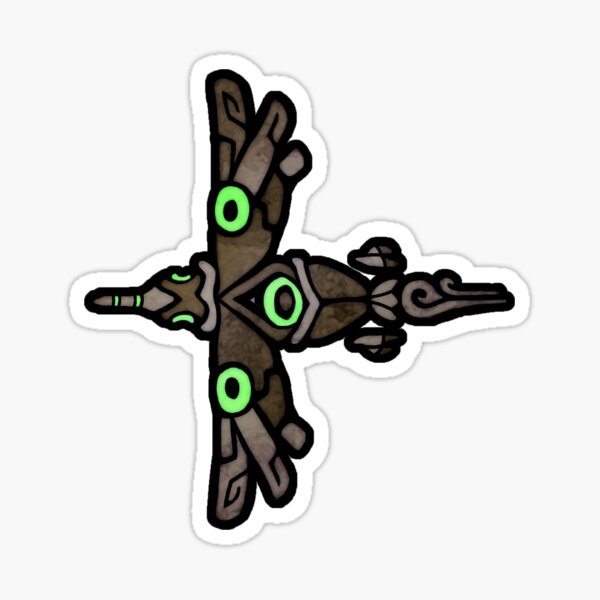 Stained Glass Laser Bird Sticker
