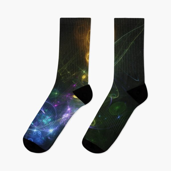 Item preview, Beautiful Abstract Pattern Of Colored Smooth Lines On A Black Background designed and sold by tatkhagata.