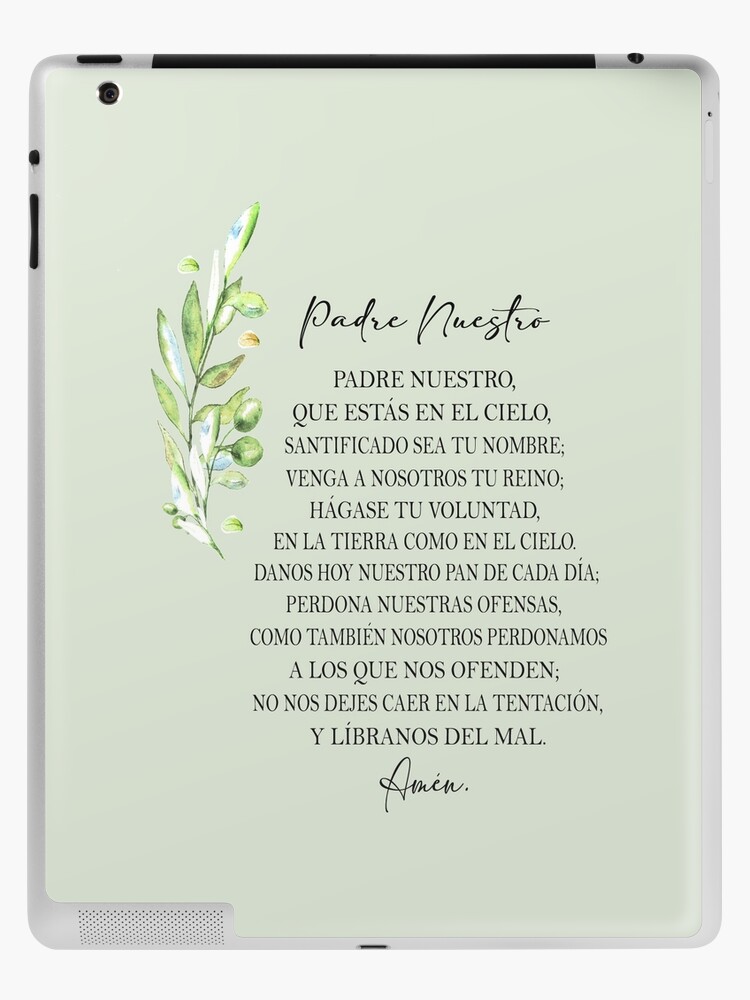 Funda y vinilo para iPad «Padre Nuestro, oración en español» de  latiendadearyam | Redbubble