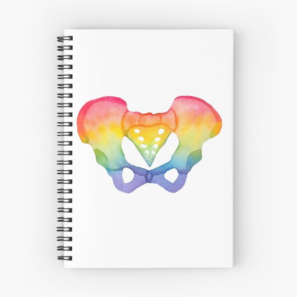 Item preview, Rainbow Watercolor Pelvis (white) designed and sold by Alane Fideler.