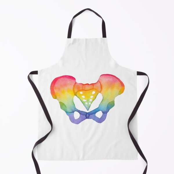 Item preview, Rainbow Watercolor Pelvis (white) designed and sold by Alane Fideler.