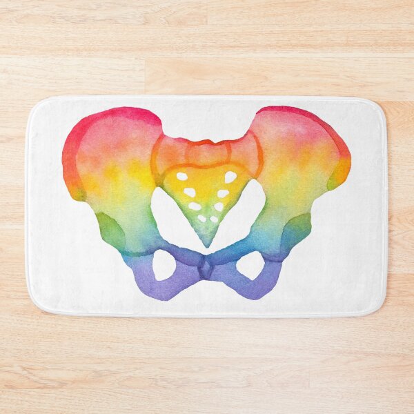 Item preview, Rainbow Watercolor Pelvis (white) designed and sold by Alane Fideler.
