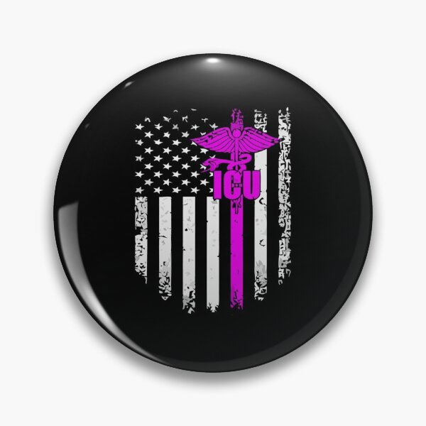 Item preview, Vintage Usa Icu Intensive Care Unit Nurse American Flag Gift designed and sold by elamlakini.