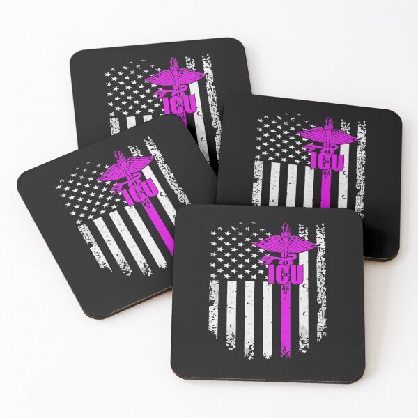Item preview, Vintage Usa Icu Intensive Care Unit Nurse American Flag Gift designed and sold by elamlakini.