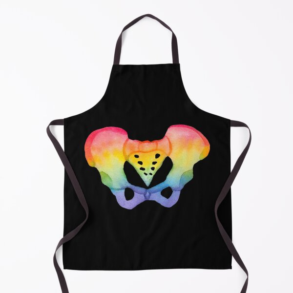 Item preview, Rainbow Watercolor Pelvis (dark) designed and sold by Alane Fideler.