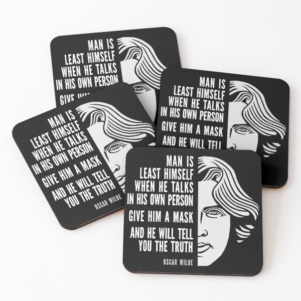 Item preview, Oscar Wilde Inspirational Quote: Give Him A Mask designed and sold by Elvin Dantes.
