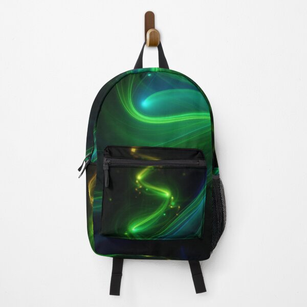 Item preview, Beautiful Abstract Pattern Of Colored Smooth Lines On A Black Background designed and sold by tatkhagata.