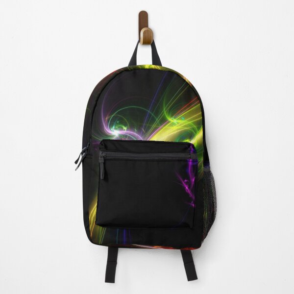 Item preview, Beautiful Abstract Pattern Of Colored Smooth Lines On A Black Background designed and sold by tatkhagata.