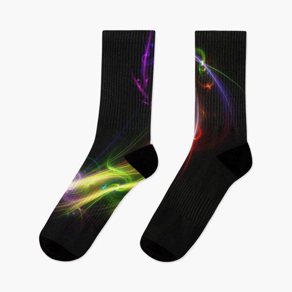 Item preview, Beautiful Abstract Pattern Of Colored Smooth Lines On A Black Background designed and sold by tatkhagata.