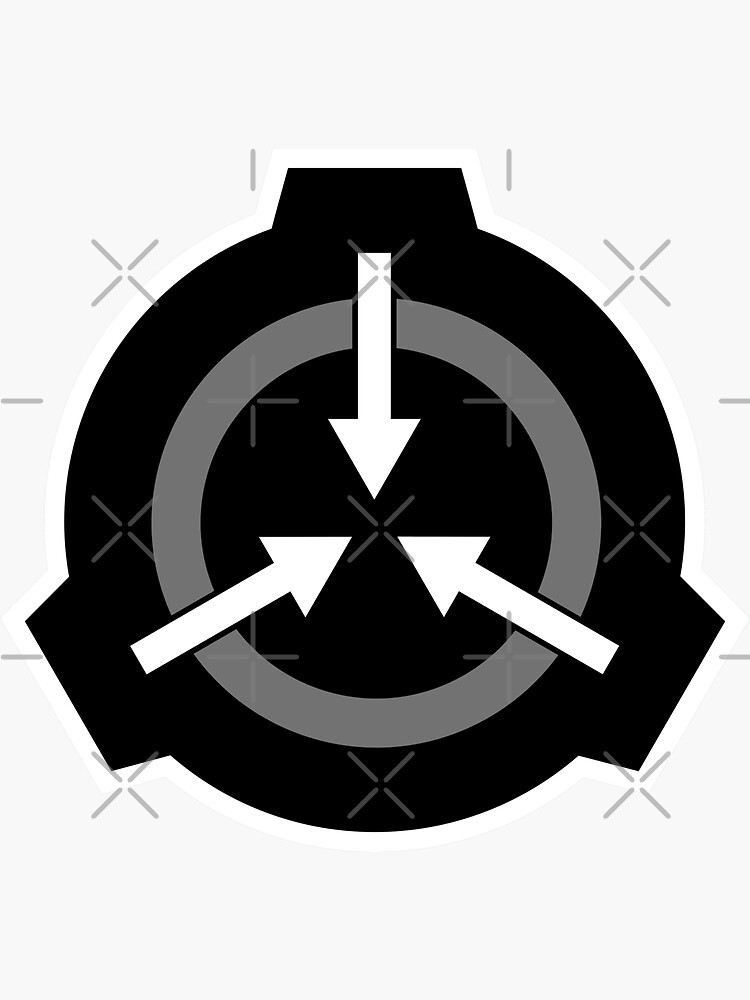 SCP Foundation Logo - White on Black Flask