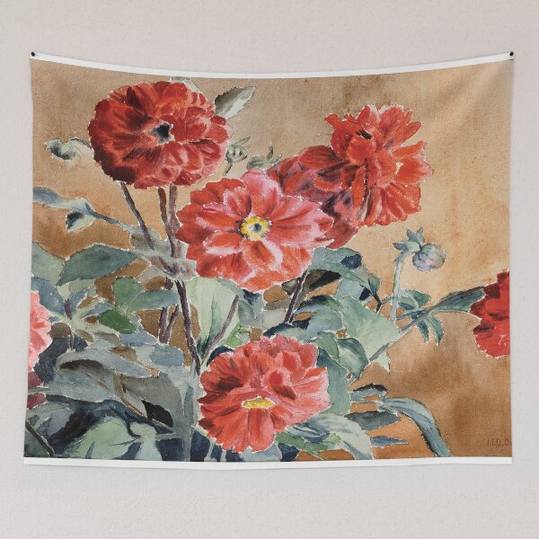 Item preview, Dahlias by Hannah Borger Overbeck designed and sold by Fiona-Lynn Designs.