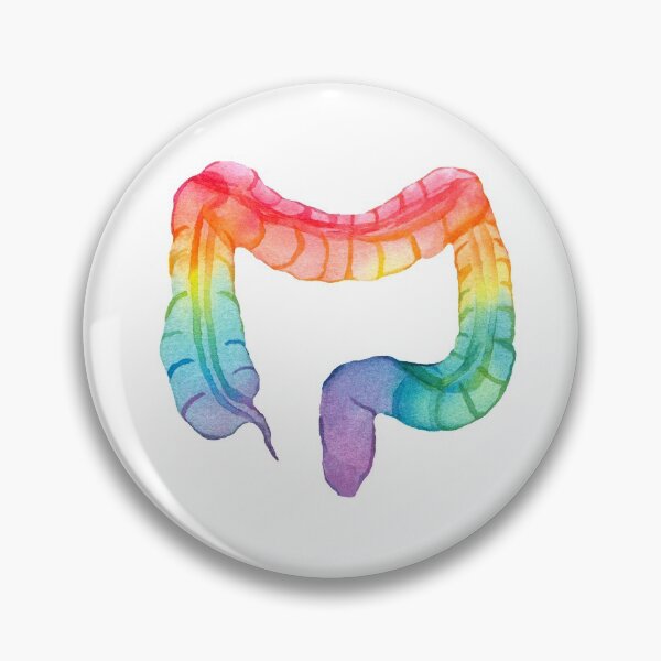 Item preview, Rainbow Watercolor Colon (white) designed and sold by Alane Fideler.