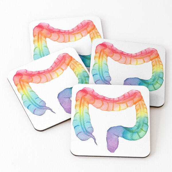 Item preview, Rainbow Watercolor Colon (white) designed and sold by Alane Fideler.