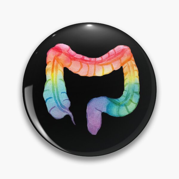 Item preview, Rainbow Watercolor Colon (dark) designed and sold by Alane Fideler.