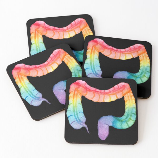 Item preview, Rainbow Watercolor Colon (dark) designed and sold by Alane Fideler.