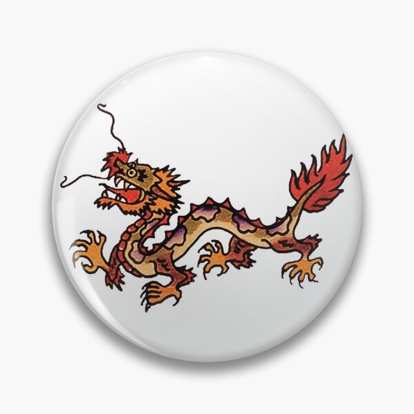 Item preview, Asian Dragon American Traditional Sailor Jerry Tattoo designed and sold by Anthony Massaro.