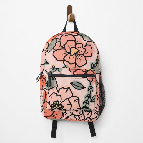 Item preview, Cute Red and Pink Drawn Floral Pattern designed and sold by Christina Chau.