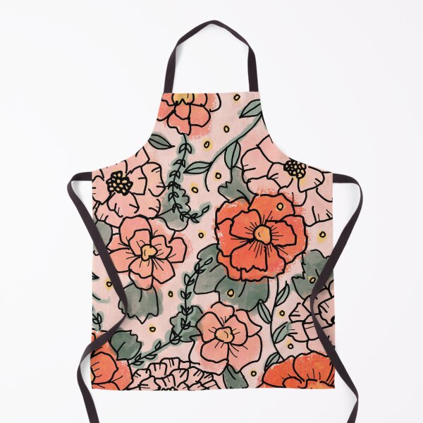 Item preview, Cute Red and Pink Drawn Floral Pattern designed and sold by Christina Chau.