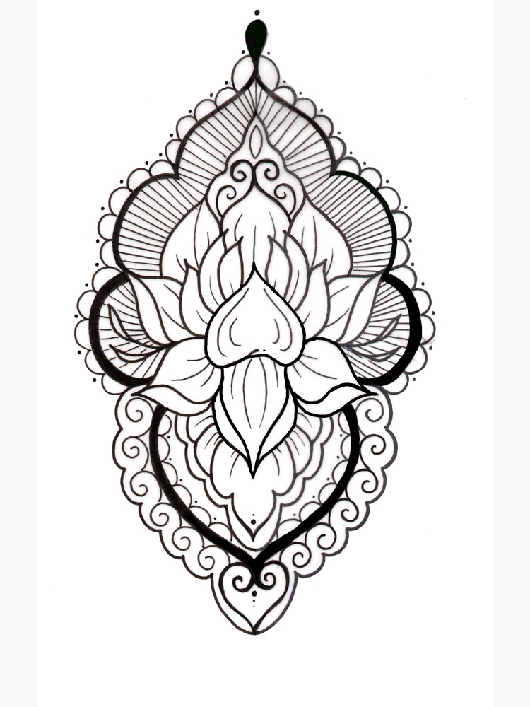 Buy Mandala Tattoo Design Printable Stencil Instant Download Original Art  Online in India - Etsy