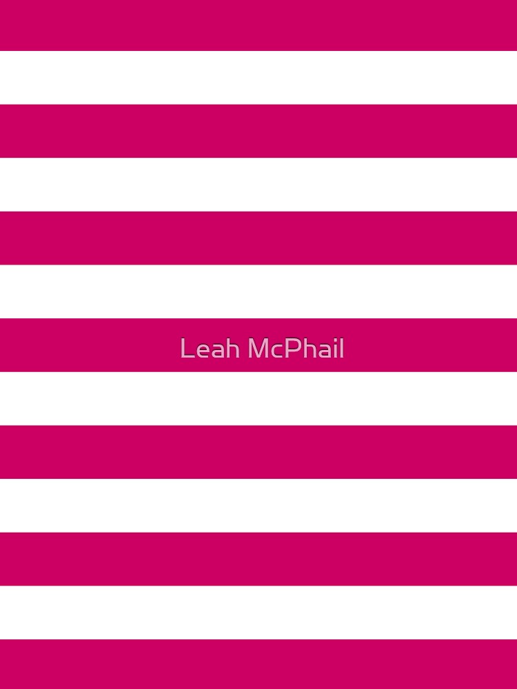 Dark Pink and White Stripes by LeahMcPhail