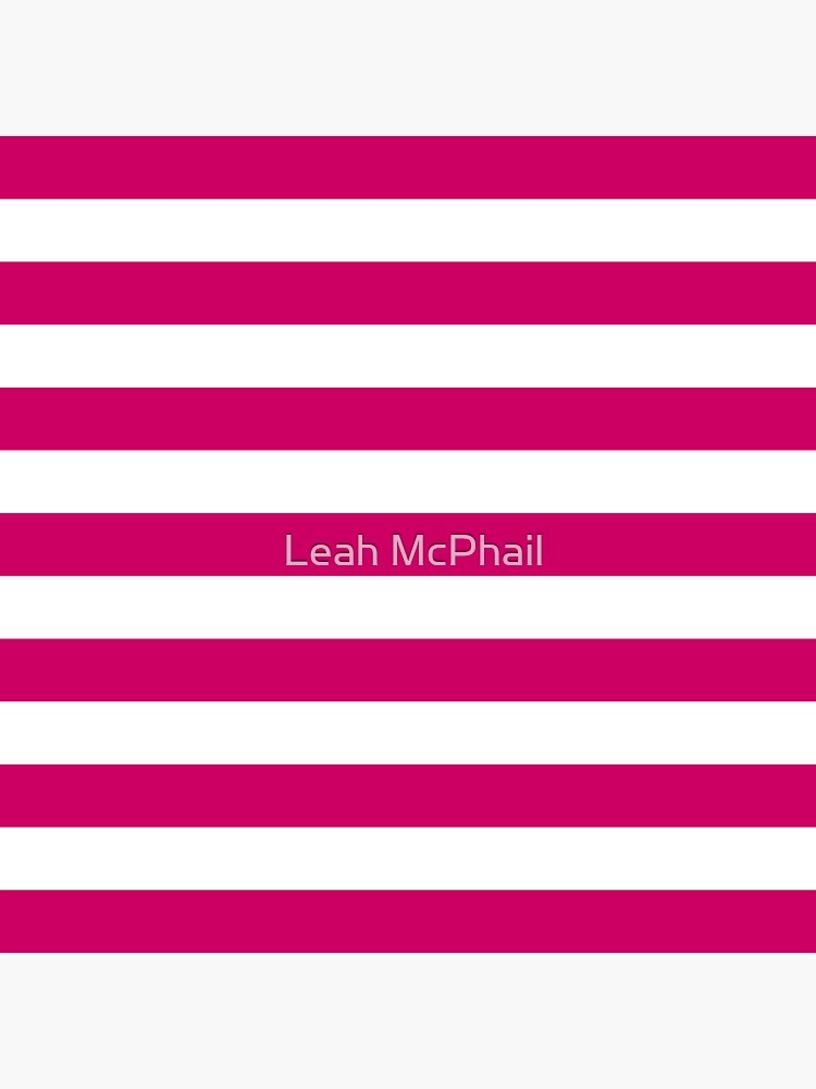 Dark Pink and White Stripes by LeahMcPhail