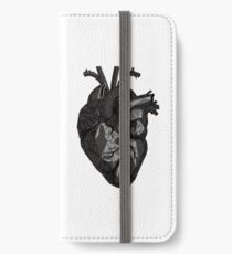 Jet Black Herz iPhone Flip-Case/Hülle/Klebefolie