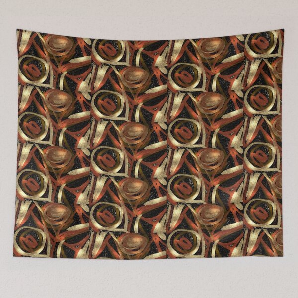 Item preview, Copper Gold Brown Metallic Abstract Art designed and sold by hopecope.