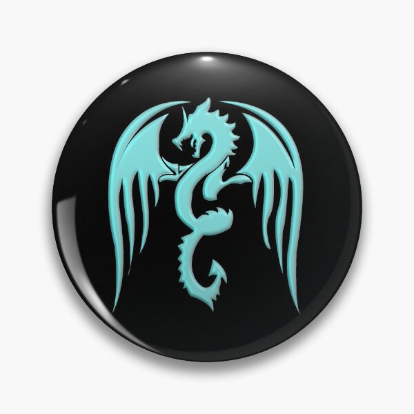 Item preview, Ice Blue Silhouette Winged Dragon designed and sold by Trinket-Trickster.