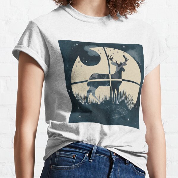 Deer Hunter Target Marine Blue Cream Camo Classic T-Shirt