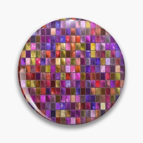 Item preview, Overlook The Bay At This Beautiful Mosaic Pink And Blue Tiled Glass Design - Geometric Design designed and sold by FreedomUniverse.