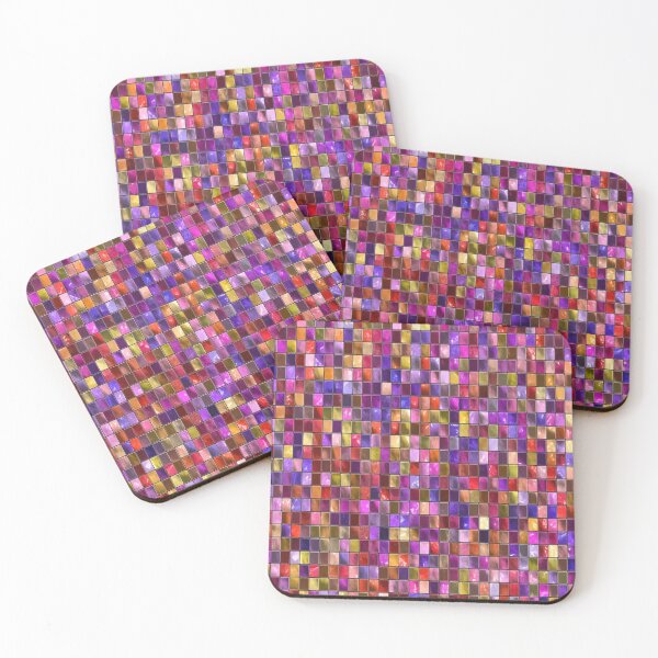 Item preview, Overlook The Bay At This Beautiful Mosaic Pink And Blue Tiled Glass Design - Geometric Design designed and sold by FreedomUniverse.