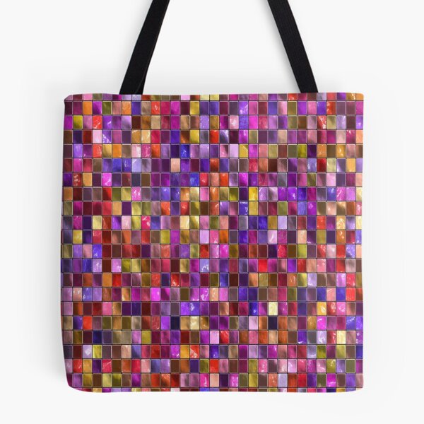 Item preview, Overlook The Bay At This Beautiful Mosaic Pink And Blue Tiled Glass Design - Geometric Design designed and sold by FreedomUniverse.