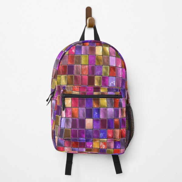 Item preview, Overlook The Bay At This Beautiful Mosaic Pink And Blue Tiled Glass Design - Geometric Design designed and sold by FreedomUniverse.