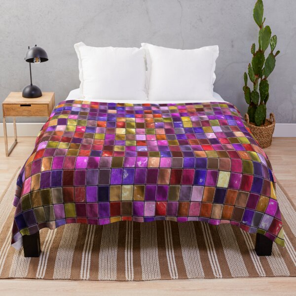 Item preview, Overlook The Bay At This Beautiful Mosaic Pink And Blue Tiled Glass Design - Geometric Design designed and sold by FreedomUniverse.