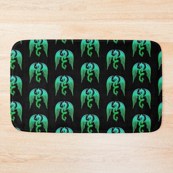 Item preview, Slime Green Silhouette Winged Dragon designed and sold by Trinket-Trickster.