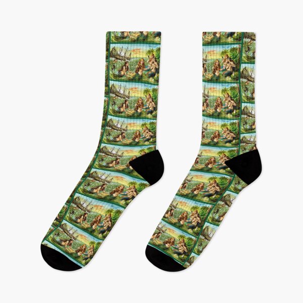 Item preview, 19th C. Mermaids at Ship Wreck designed and sold by historicimage.